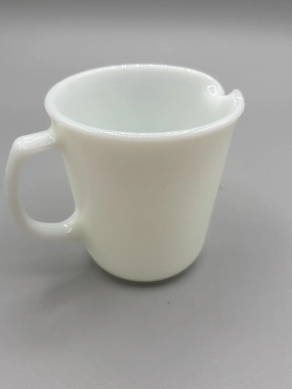 Vintage Pyrex Milk Glass Creamer No. 8709 D Handle White USA